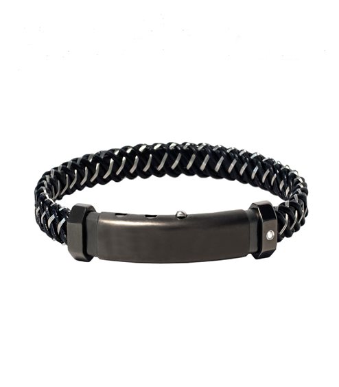 Pulsera Borsari gioielli Hombre Montecarlo in Acero Diamante BR-M.CARLO01 - BR-M.CARLO01